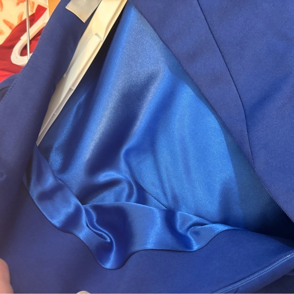 Elegant Sapphire Long Sleeve Dress - Picture 5 of 9